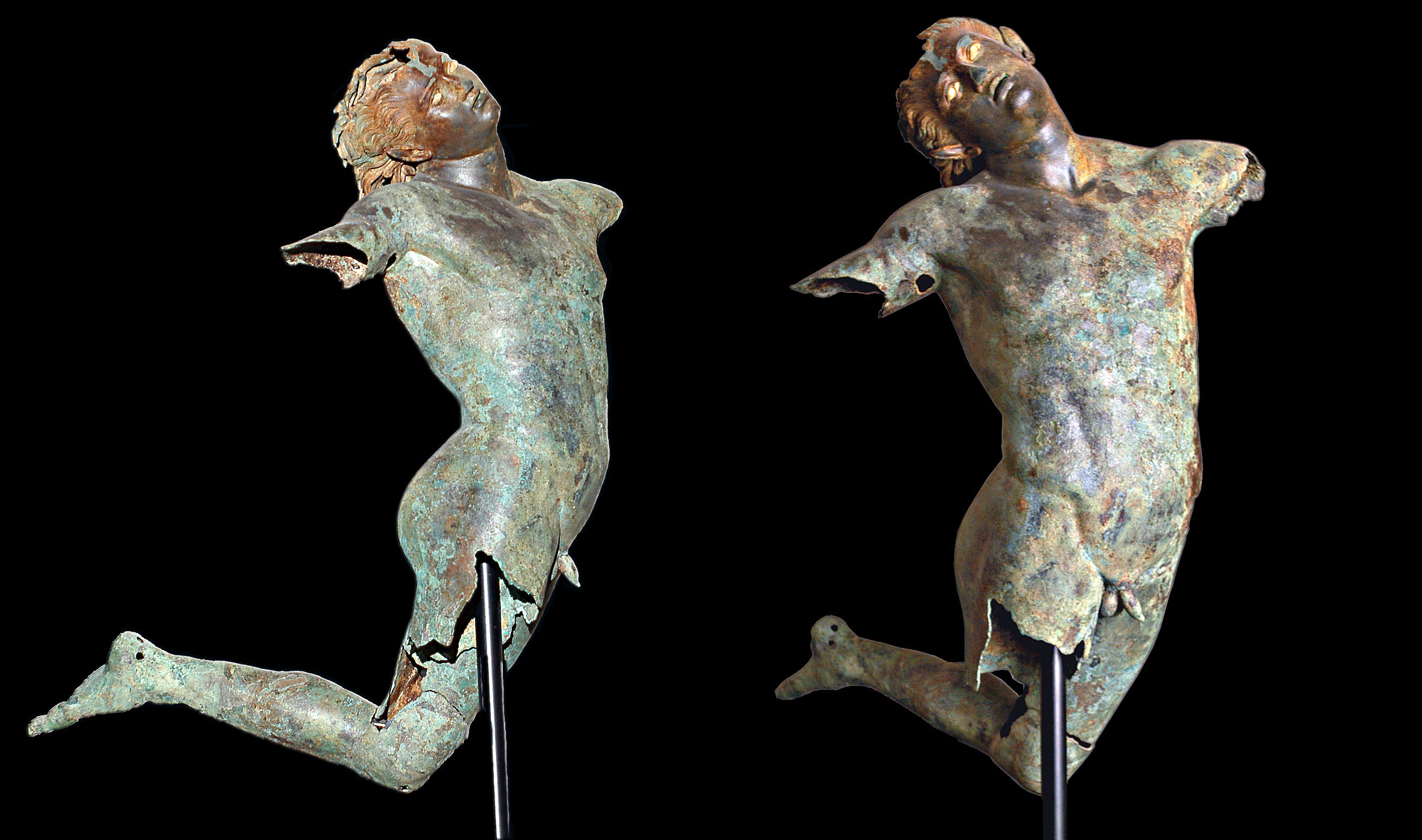 Satyre de Mazara del Vallo, statue grecque, vers IV-IIIe siècle avant J.C, bronze. Découverte en mer en 1997-1998. Mazara del Vallo, Sicile, Italie.
